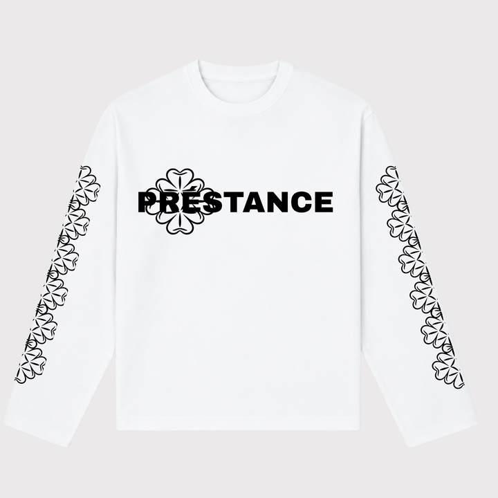 PRÉSTANCE ATELIER - BLOOM LONGSLEEVE WIT/ZWART