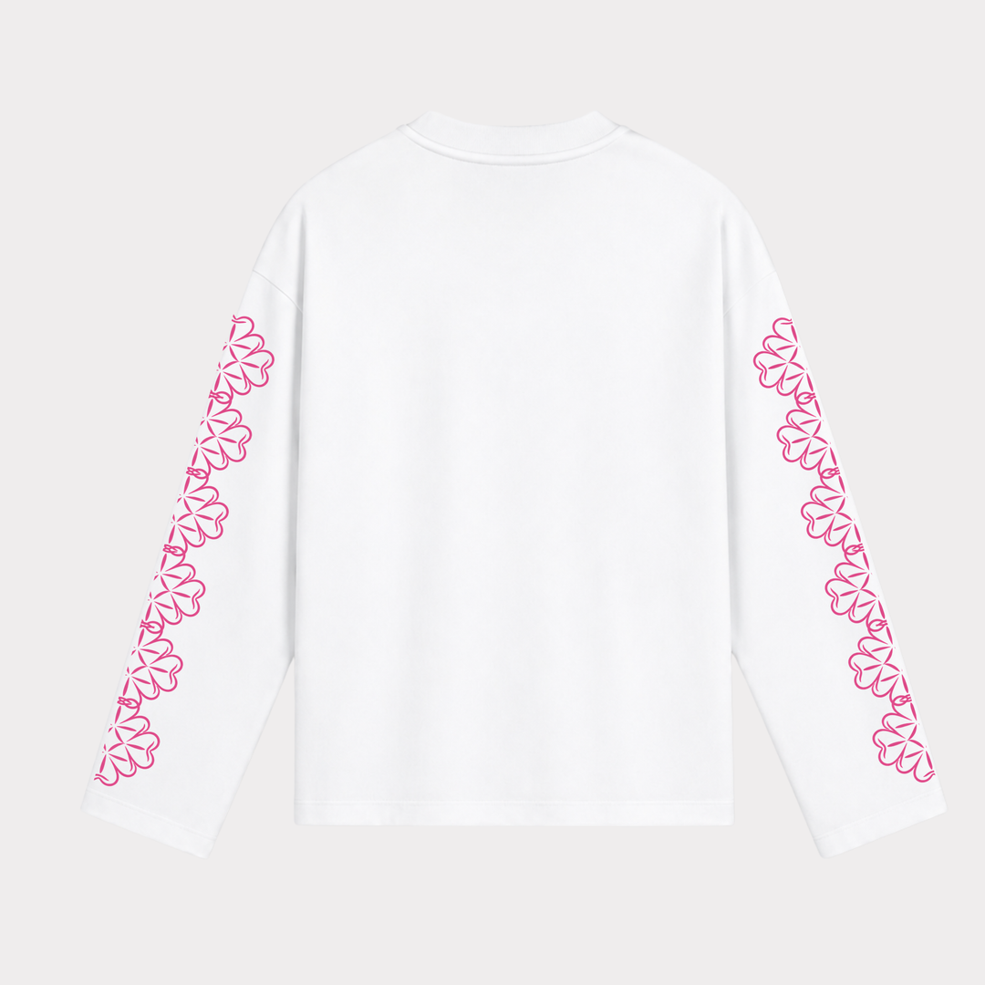 PRÉSTANCE ATELIER - BLOOM LONGSLEEVE WIT/ROZE