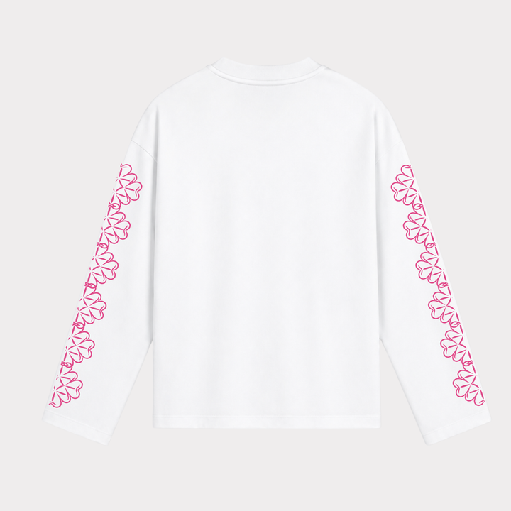 PRÉSTANCE ATELIER - BLOOM LONGSLEEVE WIT/ROZE