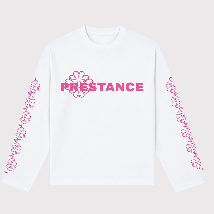 PRÉSTANCE ATELIER - BLOOM LONGSLEEVE WIT/ROZE