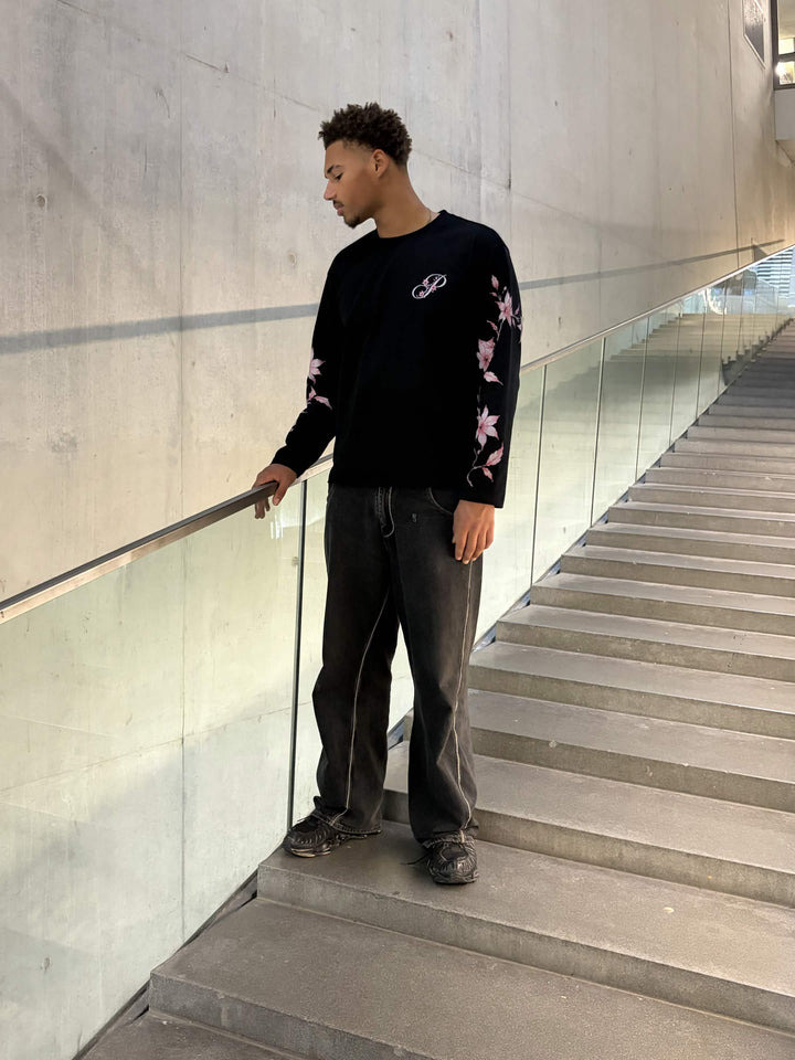MIDNIGHT BLOOM LONGSLEEVE BLACK